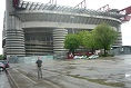 And rainy time - nearby famous San Siro in Milan